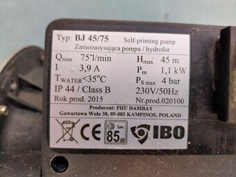 IBO BJ 45/75 samonasávacie čerpadlo, záhradná pumpa - 3