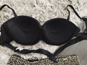 Dvojdielne plavky push up. M/38. Čierna + leo - 3