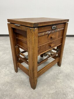 Vintage maliarsky výškovo nastaviteľný stojan / stolík - 3