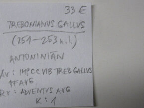 Rím, Trebonianus Gallus ( 251 - 253 ), antoninián - 3