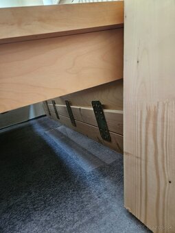 Ikea manzelska postel buk masív 210x190 cm, rošty 90 x 195 c - 3