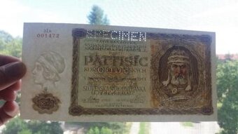 5000 korun slovenskych 1944 Knieza Mojmir - 3