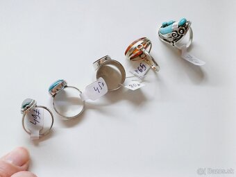 Krasne strieborne prstene s polodrahokamy - 3