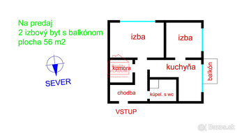 ✔️ Na predaj 2 izbový byt s balkónom – sídl. III., Prešov. - 3