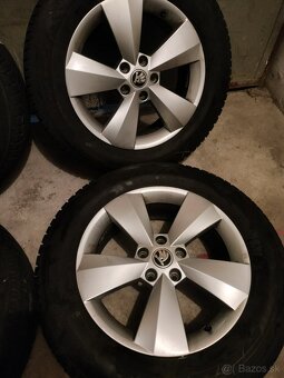 ❄️zimná 4ks alu disky orig. Škoda 5x112 R17 pneu 215/65 17 - 3