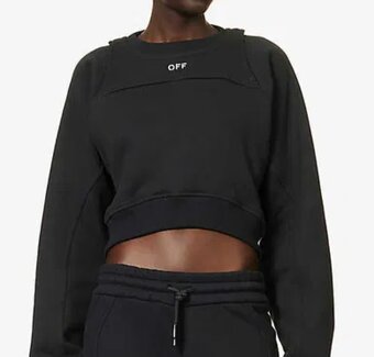 OFF WHITE DAMSKA MIKINA CROPPED - 3