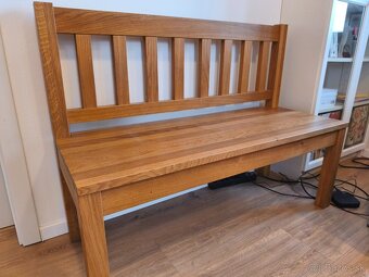 Lavica - dub (masív) 120 cm - 3