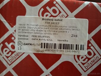 Predám predné brzdové kotúče pre Opel Astra H, J - 3