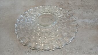 Servírovací retro sklenený tanier - 3