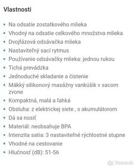 Elektrická odsávačka mlieka - 3