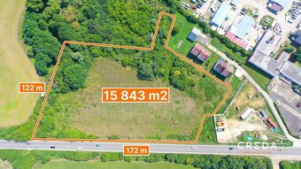 CREDA | predaj 15 843 m2 pozemok na ceste NR - ZM, Nitra - M - 3
