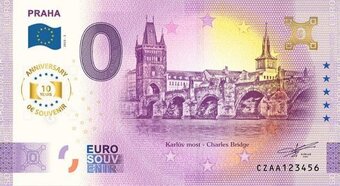 0 € / 0 euro souvenir bankovky - české - 3