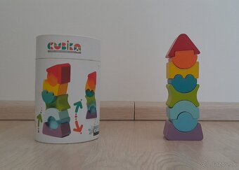 Drevená balančná skladačka Kubi - 3