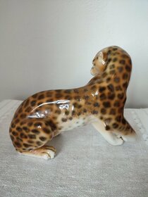 Royal dux porcelánová soška leopard - 3