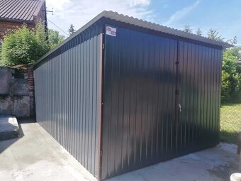 Plechová garáž 3×5 m – RAL 7016 Antracit - 3