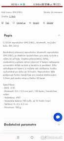Predam reproduktor na bicykel Ctech 5W - 3