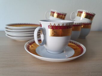 Porcelánové šálky s tanierikmi - súprava - 3