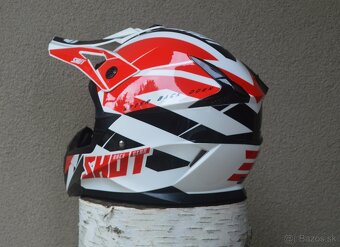 MX detská juniorská prilba helma okuliare shot červená - 3