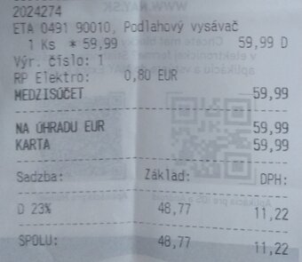 Vysávač Eta Rubio 850W - 3