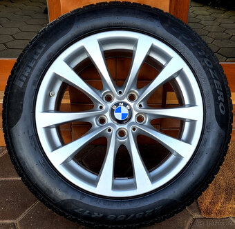 alu R17 5x120, senzory tlaku, zimné pneu 225/55, orig. BMW 5 - 3