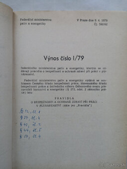 Pravidla o bezpečnosti a ochraně zdraví při práci v plynáre - 3