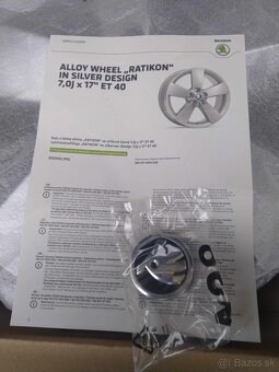 Alu 5 x 112 R 17 originál ŠKODA + 215/55 17 zimné PIRELLI. - 3