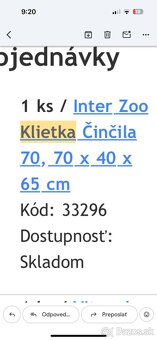 Klietka pre činčilu 70x70x40 - 3