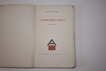 Karel Čapek: O nejbližších věcech - 3