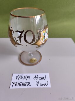Pohár - čaša -70 rokov - 3