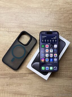 Apple iPhone 15 Pro, 256gb, Black Titanium, PREDÁM, TOP STAV - 3