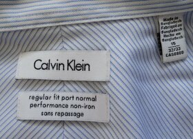 Pánska svetlomodrá bavlnená košeľa Calvin Klein "39" / "M" - 3