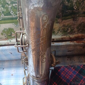 Starý saxofón C.A. Wunderlich – zberateľský kus, originál vi - 3