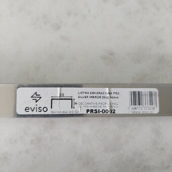 Dekoracna lista obkladu U nerez, silver lesk - 3