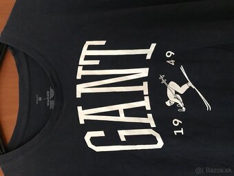 GANT originál tmavomodré pánske tricko L/XL - 3