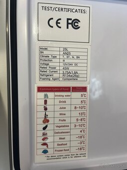 Kompresorová autochladnička/mraznička 25l - 3
