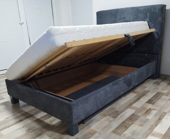 antracitova postel 120x200x45 cm - 3
