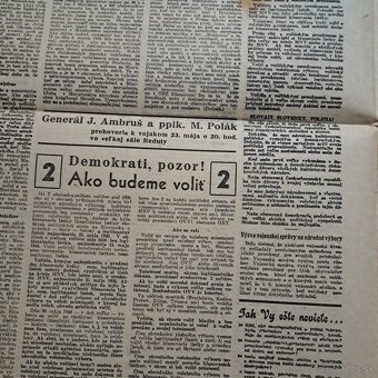 Originál povojnové noviny ČAS 1946 - 3