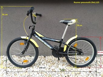 Bicykel do 15 rokov - 20 palcový - 3