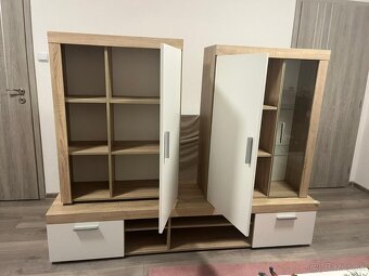 Obývacia stena - dub sonoma/biela - 3