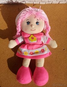 Ružová a fialová látková bábika - 3