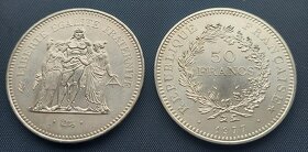 Francuzsko 50 Francs Herkules strieborna minca - 3
