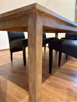 SET Jedalensky stôl masiv dub 240 x 100 , 6 x stolicka - 3