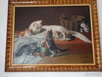 Obraz, starožitnosti, mačka - 3