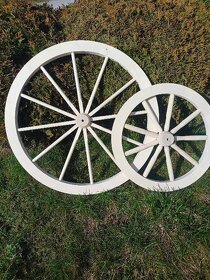 Drevené dekoračné koleso - priemer 30cm - 3