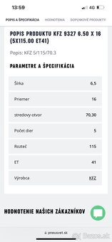 oceľové disky 5x115 ET41 R16 - 3