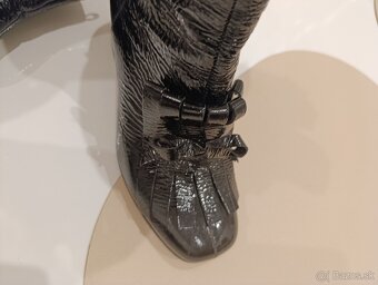 Prechodné kožené lakovkove čižmičky - 3