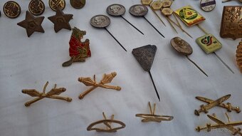 Různé odznaky z armády, včelařství, náboženství, atd - 3