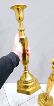 mohutný mosadzný svietnik - 3