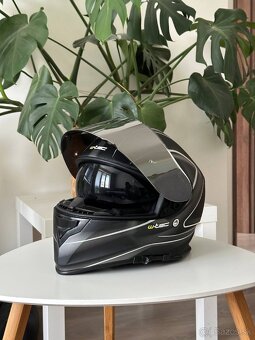 Motocyklová prilba W-TEC, čierna, veľkosť L + číry vizier - 3