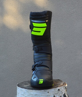 boty čižmy mx čierno sivo camo neon žlté shot - 3